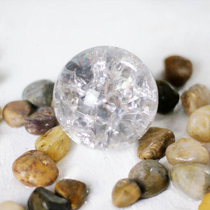 Crystal ball 5CM diameter glass ice crack ball feng shui wheel rockery water fountain accessories humidifier ornaments