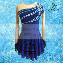 LIUHUO Professional Customized Children Lady Adult Figure Skating Suit Competition Performance Competitive Exam Grade Skating Dress Blue