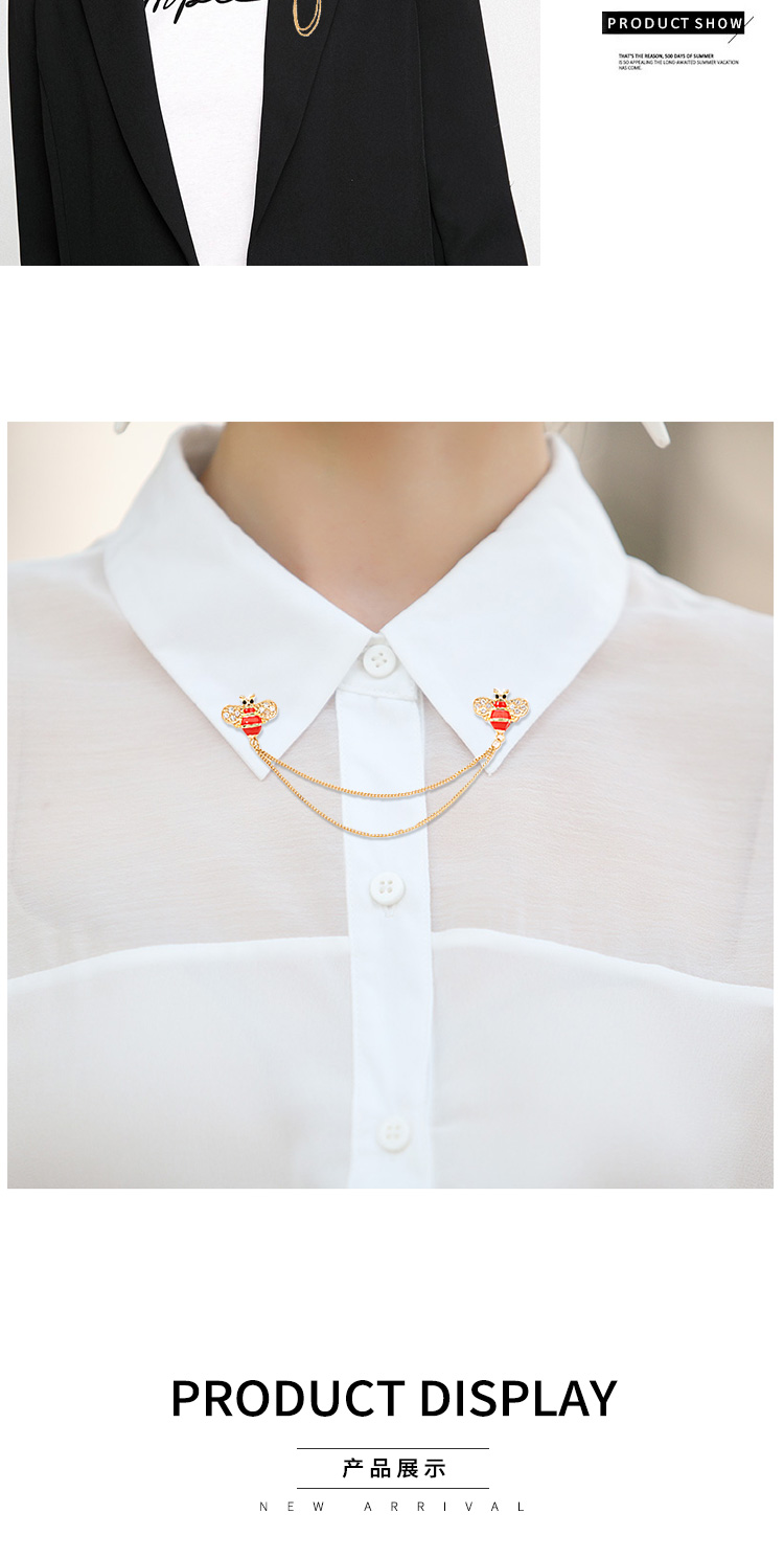 Nhỏ tươi ong da trâm cài trâm chuỗi mặt dây chuyền áo sơ mi cổ áo pin khóa Tây lắp ráp trang sức nữ - Trâm cài huy hiệu