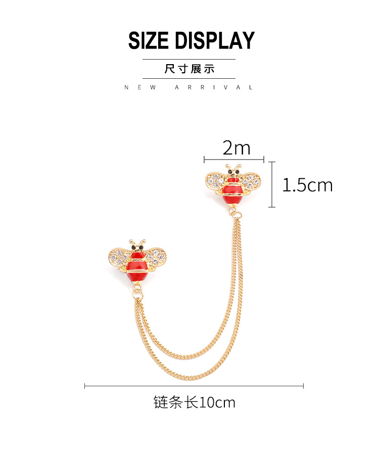 Nhỏ tươi ong da trâm cài trâm chuỗi mặt dây chuyền áo sơ mi cổ áo pin khóa Tây lắp ráp trang sức nữ - Trâm cài huy hiệu
