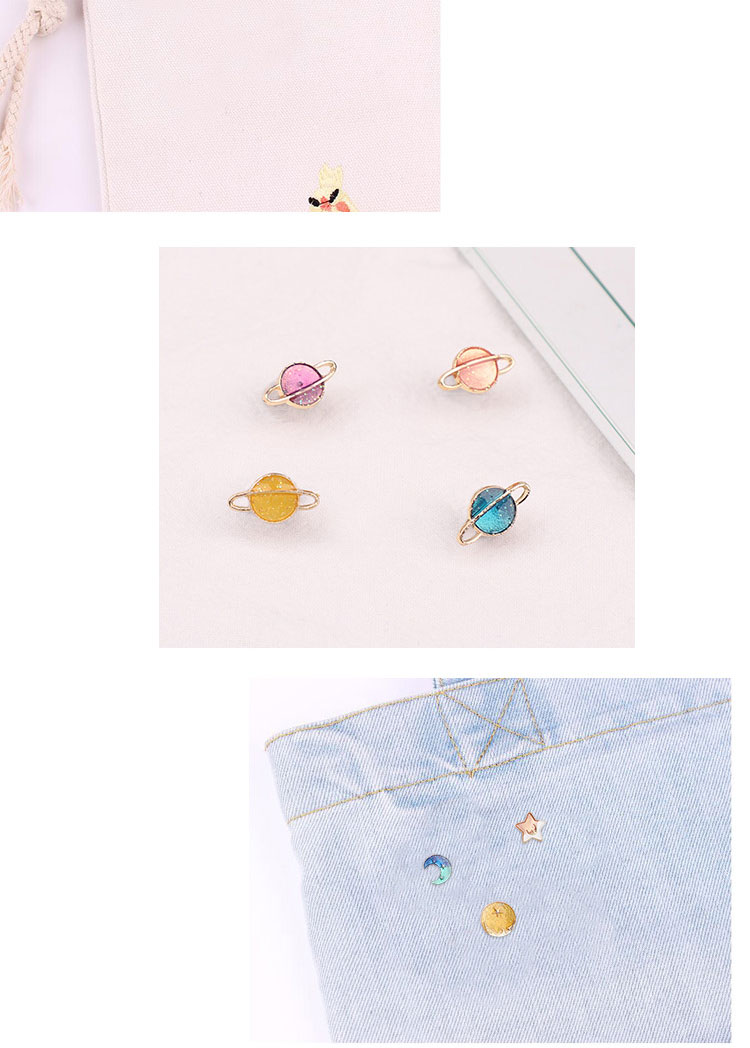 2018 trăng sao mới trống hoạt hình dễ thương nhỏ trâm cài trâm huy hiệu mở áo cổ áo pin khóa lắp ráp ghim cài áo cao cấp