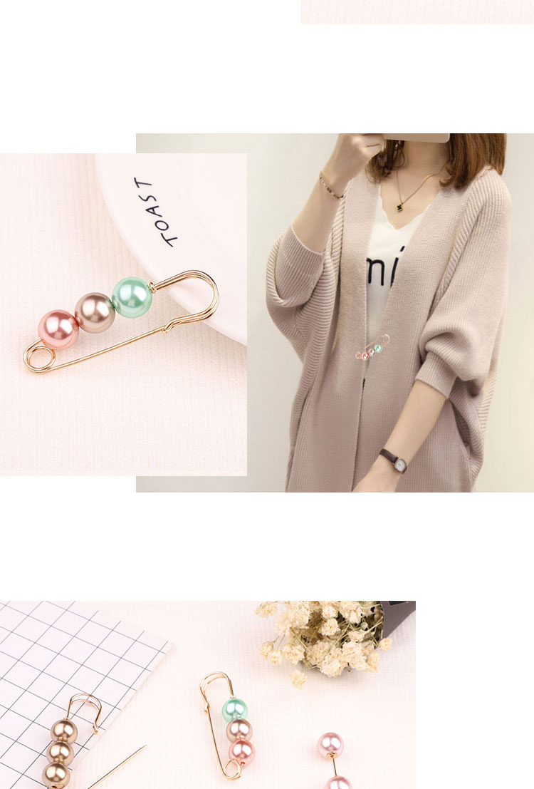 Nhật Bản Hàn Quốc ngọc trai chống ánh sáng trâm cardigan cổ áo trang trí nhỏ pin khóa pin cố định áo len khăn choàng phụ kiện ghim cài áo sơ mi nam