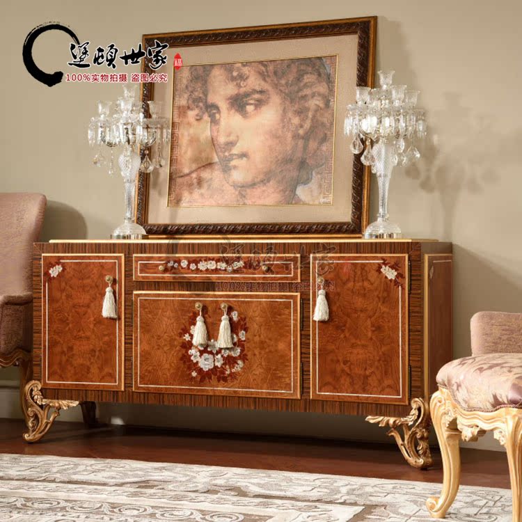 Eurostyle Xuan Guan Cabinet Italy Extravagant Dining Cabinet Dish Cabinet Style Containing Cabinet Villa Living Room Display Cabinet Innate