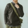 Hummer Nhật Bản retro mùa thu và mùa đông sọc áo len cổ tròn áo len hoang dã của áo len nam đôi thương hiệu thủy triều quần áo nam đẹp