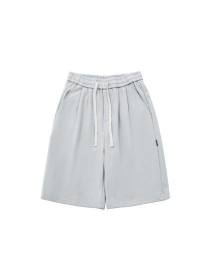 370g嘿马七作日系复古夏季男款宽松廓形针织短裤休闲宽松五分裤子