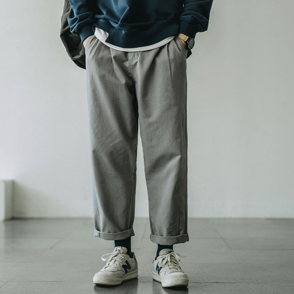 Pants trendy fall straight drum set of pants in the fall