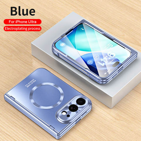 Polished Metal Linear Accents Foldable iPhone Case
