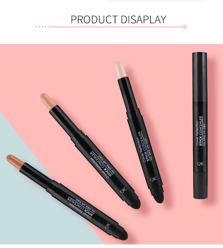 Mỹ phẩm Trang điểm QIC Double Head Highlight Shadow Pen Repair Cap Sticker Làm sáng bóng mặt sửa chữa Cap phấn highlight tạo khối