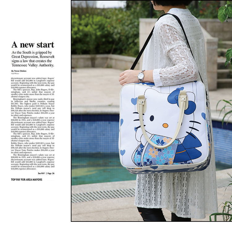 Túi du lịch Hàn Quốc công suất lớn túi duffel dày PU da túi du lịch ngắn chuyến đi kinh doanh túi sinh viên Túi xác ướp túi du lịch da