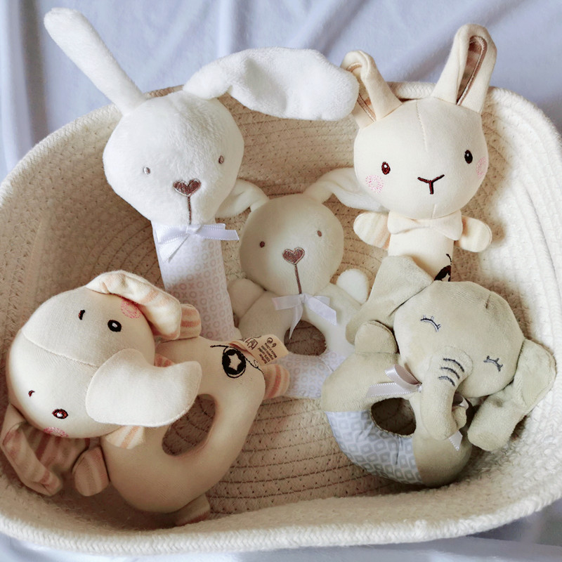 0-3-6-month baby Animals BB sticks Handshake Lingling Newborn Baby Plush Toy Grip Stick 0-1 years old