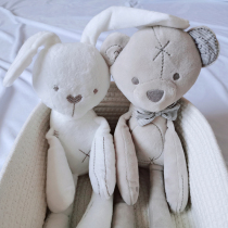 British Noble Rabbit Newborn Baby Appeasement B Doll Small Bear Companion Sleep Coaxing Baby Plush Toy Accessible