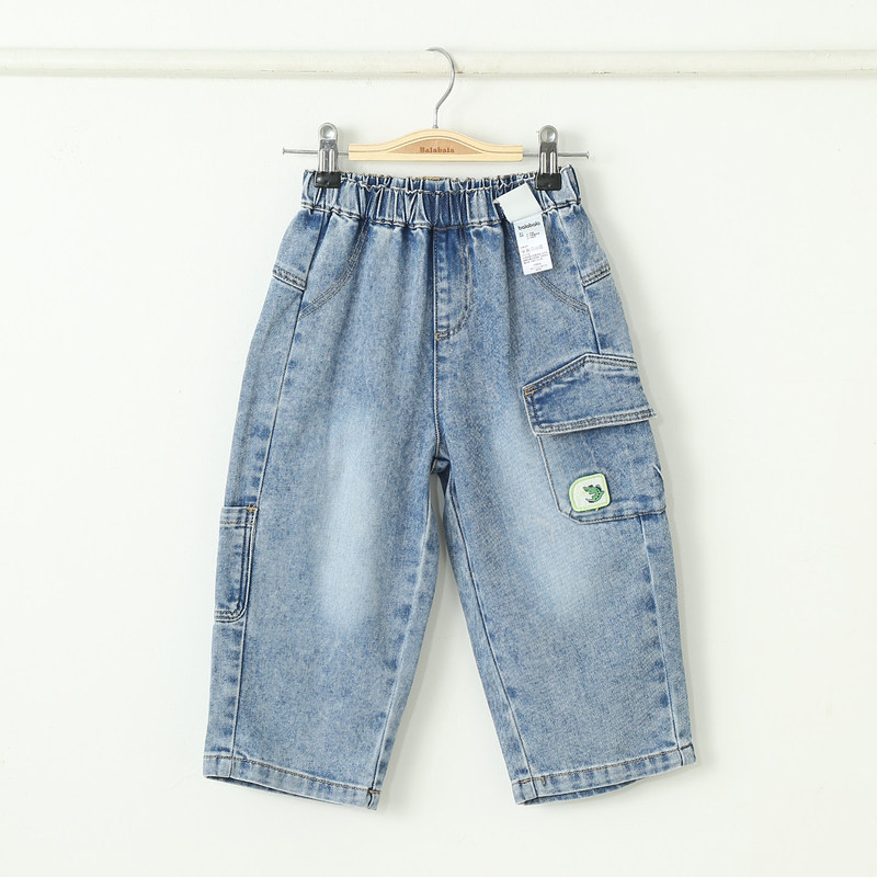 Balabala Boys' Jeans 2026 Spring Style Kidsren's Casual Pants Cargo Pants Trendy 201126108103