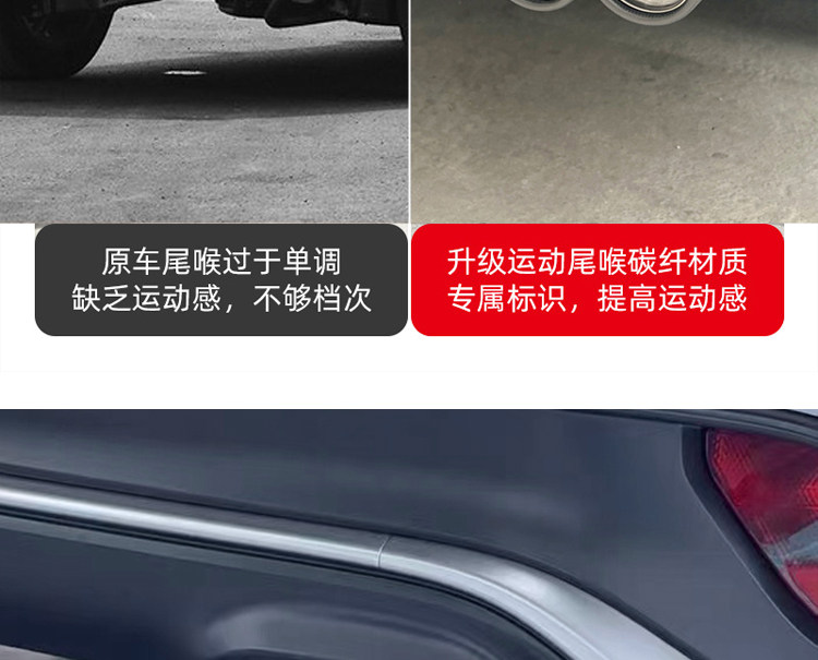 Suitable for Toyota Crown Land Release Special Carbon Fiber Tail Throat Exhaust Pipe Decoration Cover Sports Exterior Decoration Decoration