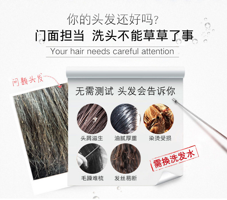 清柔 马油无硅油去屑洗发水 600ml*2瓶 保湿无刺激 图2