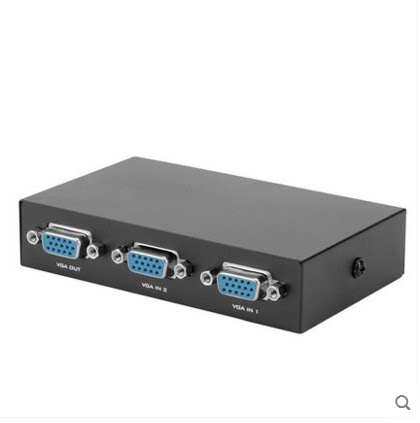 VGA switcher 2 in 1 out two-in-one-out high-definition computer film display converter two-two-port shared