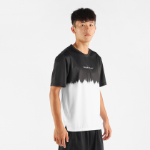 Basket sports T-shirt training loose breathable fitness running basketball t-shirt round neck split gradient short sleeve top