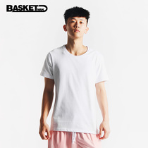 Basket man sports T-shirt male summer loose round collar breathable basketball training short sleeve t-shirt minimalist pure-coloured speed dry blouse