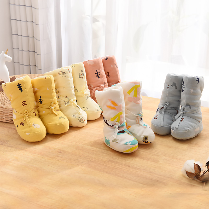 Pure Cotton Baby Cotton Shoes Baby Thickened Warm Guard Jacket Shoes Cover Newborn Newborn 0-1-year-old Winter