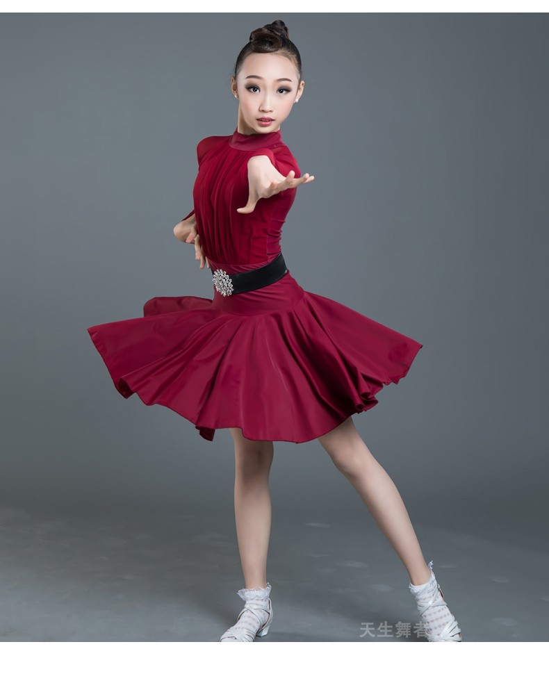 2019 mới váy khiêu vũ Latin chuyên nghiệp cho các cô gái trẻ em trình diễn các cuộc thi thử quần áo - Trang phục trang phục biểu diễn sân khấu cho bé