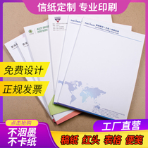 Letterpaper custom note drafts paper A4 envelope printing to logo briefing school village committee letterhead meeting