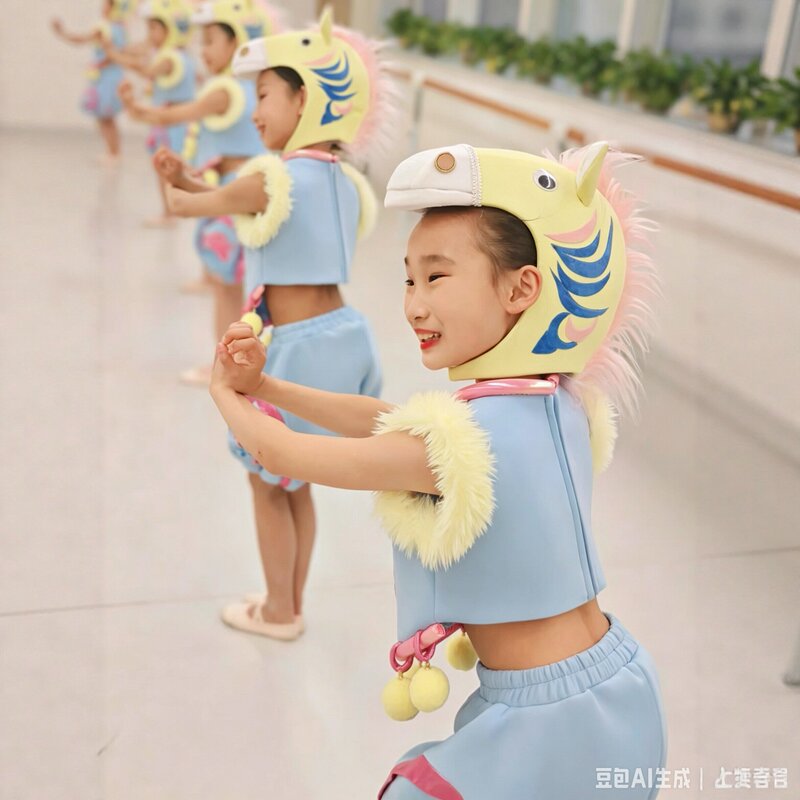 New Happy Pony Children's Performance Costumes Kindergarten Performance Costumes Happy Horse Is Coming Dance Performance Costumes
