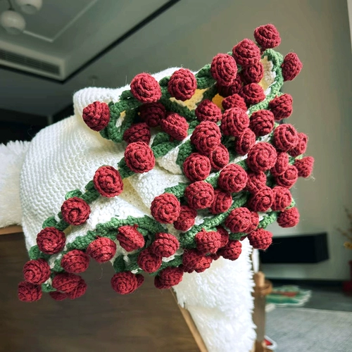 Одеяло ручной работы, плетеный набор материалов, детский креативный крючок для вязания, «сделай сам», розы, букет, креативный подарок