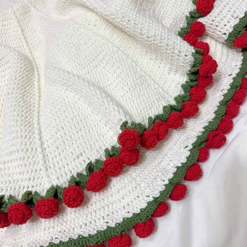 Одеяло ручной работы, плетеный набор материалов, детский креативный крючок для вязания, «сделай сам», розы, букет, креативный подарок