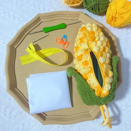 Плетеный крючок для вязания, пенал, трикотажный набор материалов ручной работы, кукурузные зерна, «сделай сам», подарок на день рождения