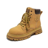 Martens, высокие короткие сапоги на платформе, коллекция 2023, из натуральной кожи, подходит для подростков