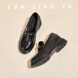 Высокие лоферы, обувь, туфли на платформе в английском стиле для кожаной обуви, подходит для подростков, осенние, в британском стиле