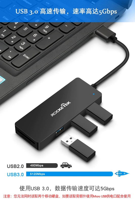 Bộ chia hợp kim nhôm USB 3.0 một cho ba máy tính xách tay mở rộng loại c máy tính xách tay SD đầu đọc thẻ SD - USB Aaccessories