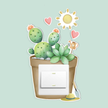 【缔卡旗舰店】3D立体插座装饰灯开关贴