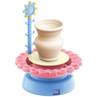 儿童玩具陶艺机陶土家用 DIY创意手工制作软陶泥电动向日葵拉坯机