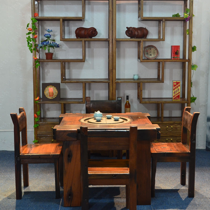 Old boat wooden mill tea table tea table tea kung furniture environmental protection wooden table manufacturers direct sales