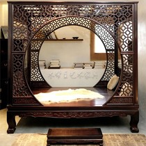 Qiangong step bed canopy bed Chinese classical wedding imitation ancient moon cave bed Ming and Qing solid wood palace bed step bed