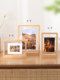 Solid Wood Double-Sided Transparent Photo Frame Empty Frame Display Stand 6 7 8inch Engraving DIY Polaroid Photo Frame Desktop Ornament