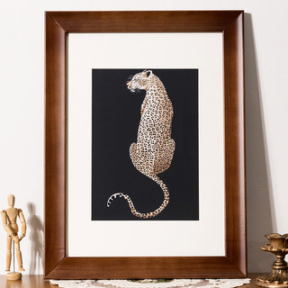 Vintage American-Style Black Walnut Color Picture Frame Empty Frame Wall-Mounted Picture Frame for Framing Oil Paintings in a Melard Style Children's Frame