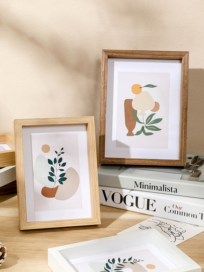 Nordic White Small Photo Frame Display Stand 6 7 8inch A4 Wall-Mounted Three-Dimensional Hollow Couple Photo Gift Album