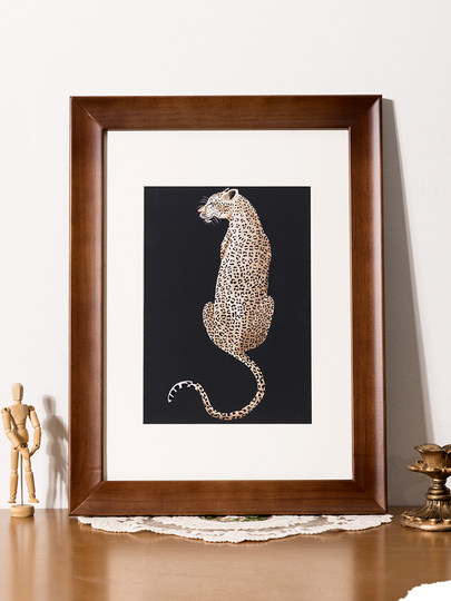 Vintage American-Style Black Walnut Color Picture Frame Empty Frame Wall-Mounted Picture Frame for Framing Oil Paintings in a Melard Style Children's Frame