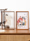 Solid Wood Double-Sided Transparent Photo Frame Display Stand for Calligraphy and Painting Works, Paper-Mounted Acrylic Display Frame, Paper-Cut Framed Picture Frame