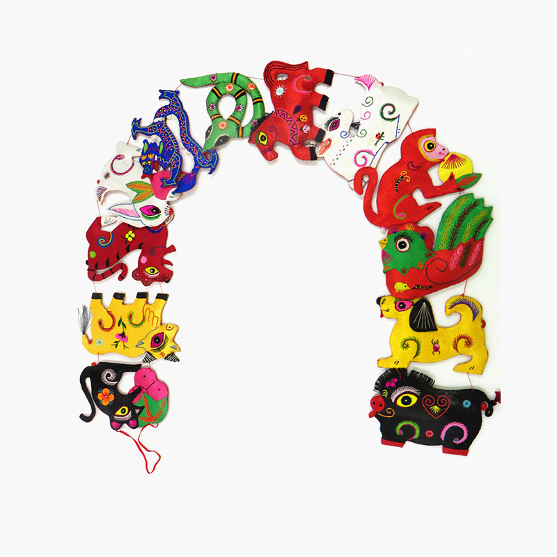 Qingyang sachet twelve zodiac string handmade folk characteristic craft gift home decoration collection