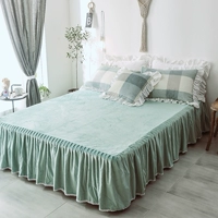 Tinh Thể Màu Tinh giường nhung váy bedspread đơn giản và có thể được tùy chỉnh dày ấm luật nhung san hô Levin giường nhung che 1.5 / 1.8 - Váy Petti 	chân váy giường