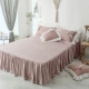 Tinh Thể Màu Tinh giường nhung váy bedspread đơn giản và có thể được tùy chỉnh dày ấm luật nhung san hô Levin giường nhung che 1.5 / 1.8 - Váy Petti 	chân váy giường