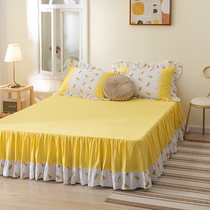 Korean version Broken Flowers Lace Beddress Pure Cotton Bed Cover All-cotton Kit Bed supplies Single-layer spring and summer can be matched with four pieces