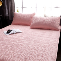 Cotton fitted sheet Solid color padded cotton pure cotton single piece Simmons protective cover dustproof non-slip all-inclusive thickening can be customized