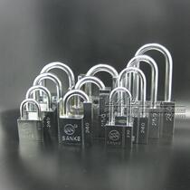 Through-open anti-theft lock Through-open padlock Lock head small lock Mutual unlock Key lock system unlock door padlock core