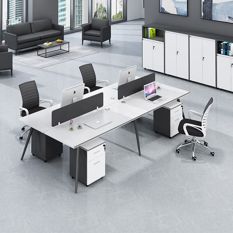 Office computer financial desk workstation screen simple and modern 46-person card seat staff office desk and chair combination