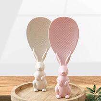 Household cartoon rabbit rice spoon can stand standing spoon non-stick rice serving rice non-stick pot rice cooker rice spoon rice