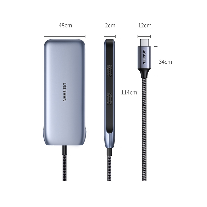 USB-хаб 80865绿联typec扩展坞拓展转hdmi/dp/mini dp投影usb转换器pd100w USB-хаб 80865绿联typec扩展坞拓展转hdmi/dp/mini dp投影usb转换器pd100w