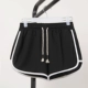 Quần short cotton nữ 2018 mới hè Hàn Quốc của những cô nàng gầy gò hoang dã cao eo thể thao rộng quần ống rộng quần short nữ lưng cao ống rộng